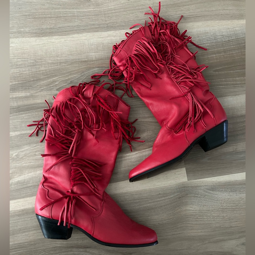 Vintage Dingo Western Fringe Boots size 6.5 M